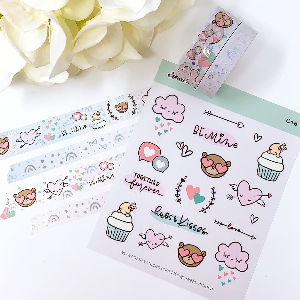 Be Mine Mini Bundle  Planner Stickers – Create with Pen